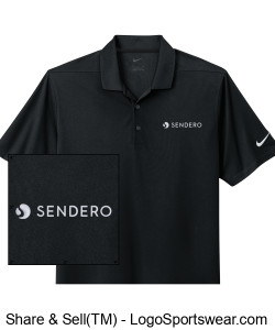 Nike Mens Dri-FIT Micro Pique 2.0 Polo - Standard Logo, Black Design Zoom